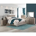 Johnathan King Panel Bed with Chome Accents