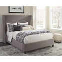 Load image into Gallery viewer, Langevin Upholstered California King Bed with Demi-Wing Headboard