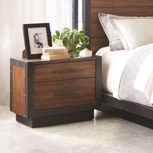 Ellison Industrial Nightstand with USB Ports