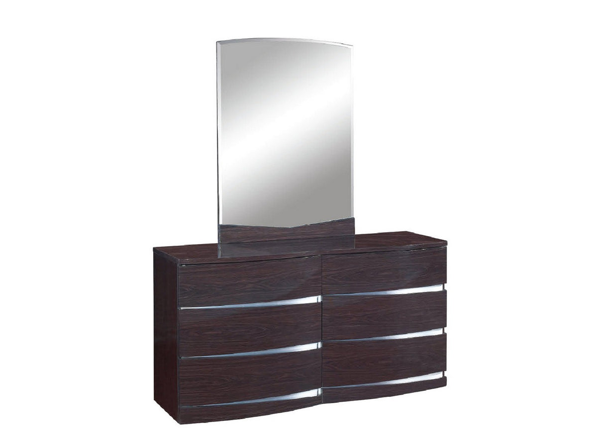 4PCS QUEEN WENGE BEDROOM SET #WYNN GU